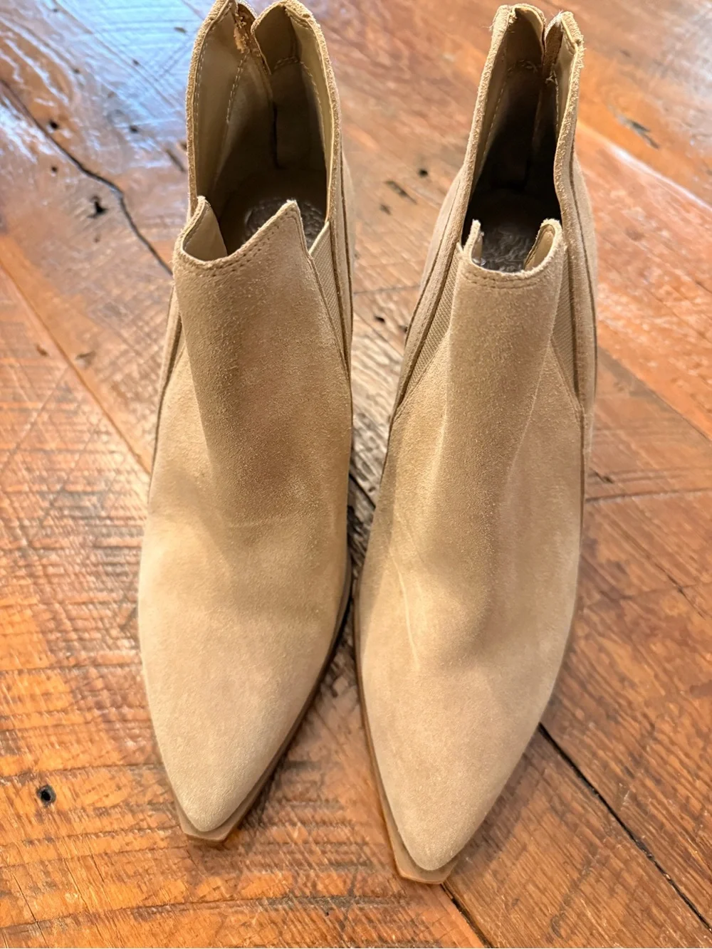 Vince Camuto Women’s Suede Ankle Boots in Beige